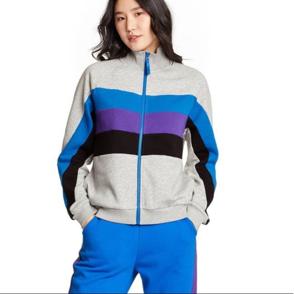 LEGO Target Collection Striped Colorblock Jacket NWT XS Grey Blue Purple Black